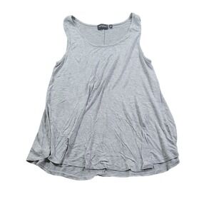 Tempted Tank Top Women's Medium Gray Cowl Neck Draped Flowy Summer Soft Comfort
